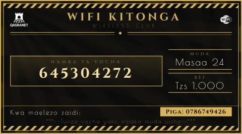 Art Deco WiFi voucher design preview
