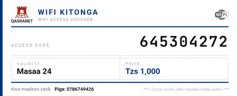 Corporate WiFi voucher design preview