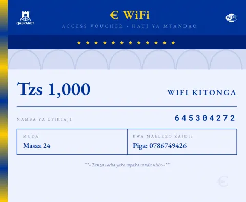 Euro Note WiFi voucher design preview