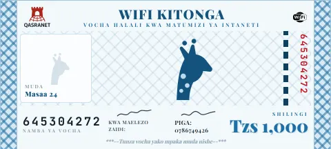 Giraffe Note WiFi voucher design preview