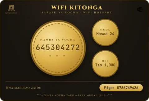Gold Coin WiFi voucher design preview