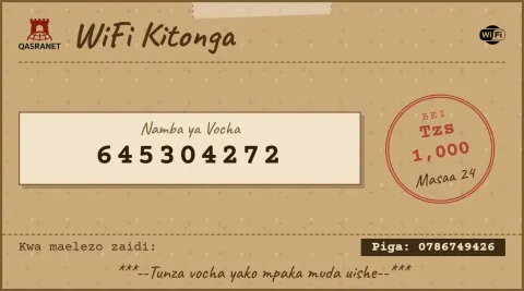 Kraft Paper WiFi voucher design preview