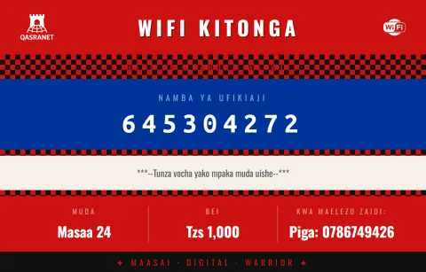 Maasai WiFi voucher design preview