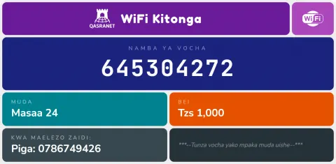 Mosaic WiFi voucher design preview
