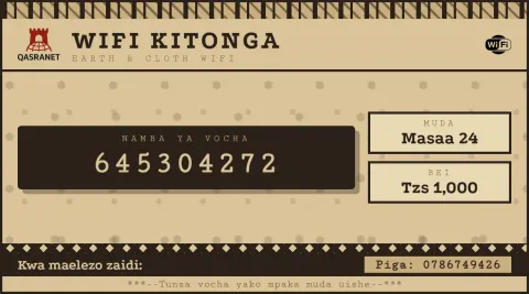 Mudcloth Bogolan WiFi voucher design preview
