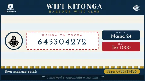 Nautical Anchor WiFi voucher design preview
