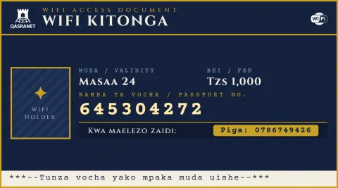 Passport WiFi voucher design preview