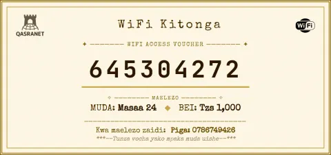 Retro WiFi voucher design preview