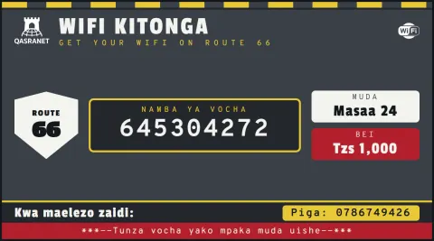 Route 66 WiFi voucher design preview