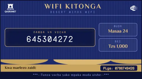Sahara Indigo WiFi voucher design preview