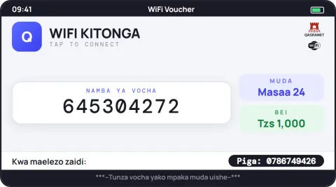 Smartphone App WiFi voucher design preview