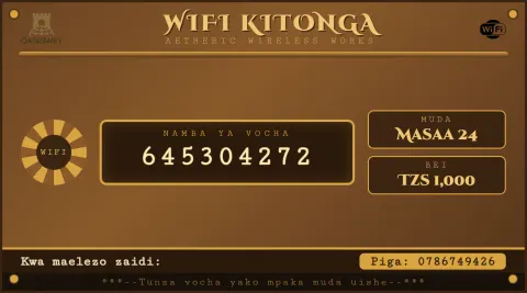 Steampunk Brass WiFi voucher design preview