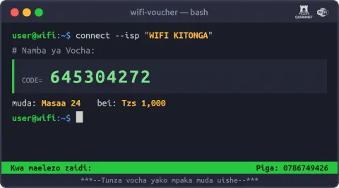 Terminal Shell WiFi voucher design preview