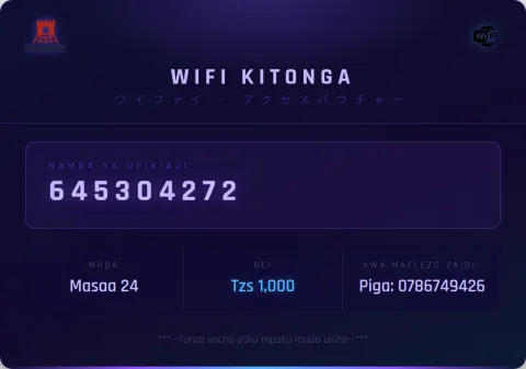 Tokyo Night WiFi voucher design preview