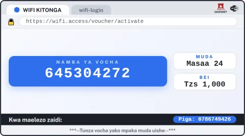 Web Browser WiFi voucher design preview